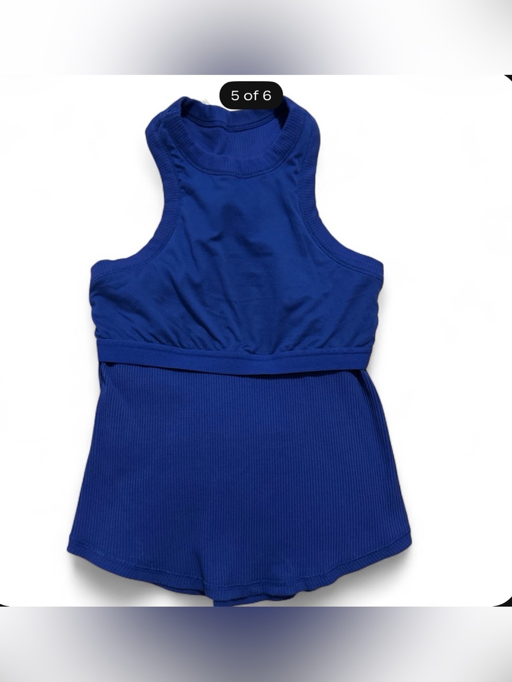 Fabletics Cobalt Ribbed Tank Top - Picture 5 of 6